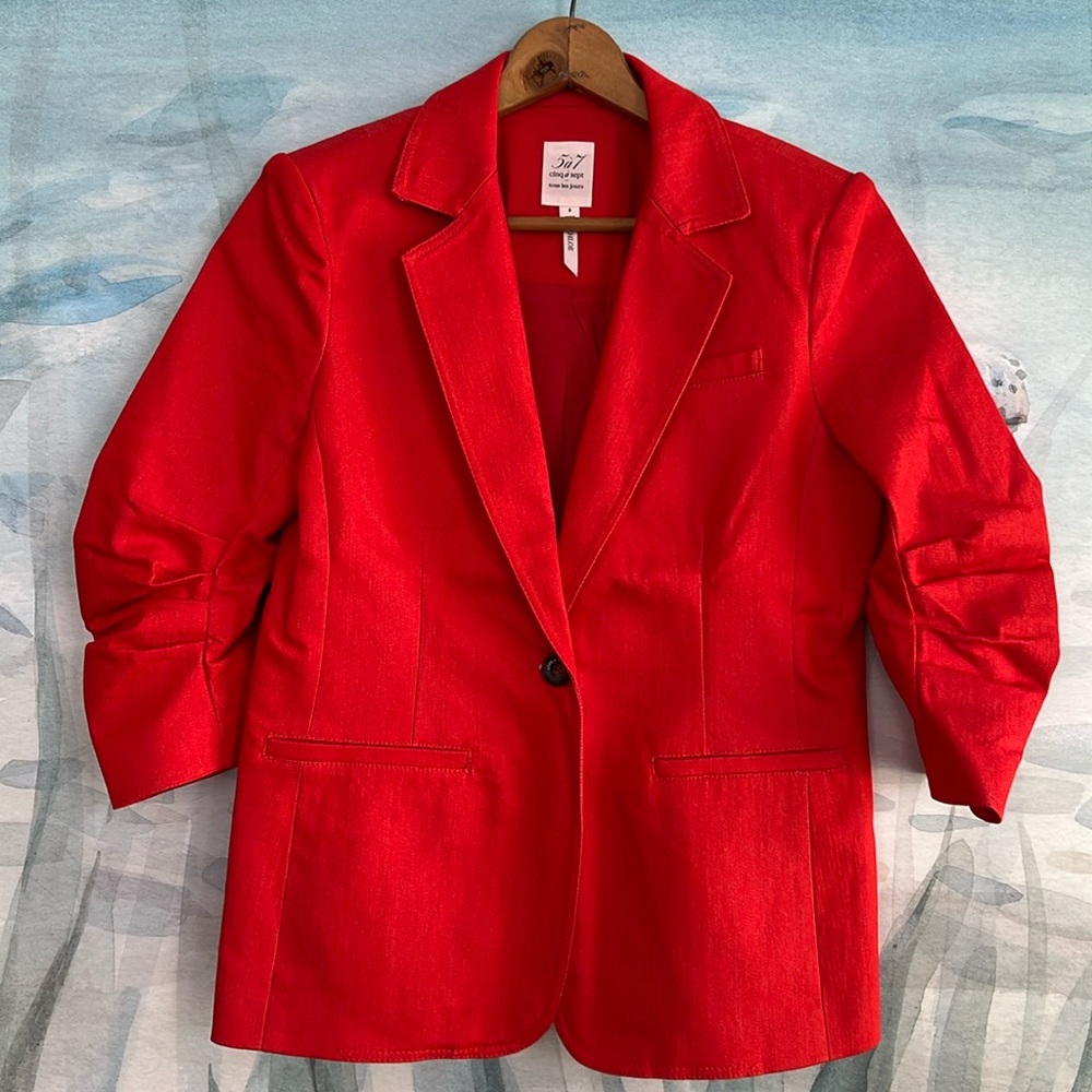 5 a 7 cinq a sep DENIM KHLOE BLAZER